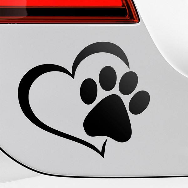 Car & Motorbike Stickers: Footprints in the Heart