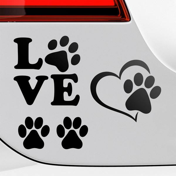 Car & Motorbike Stickers: Set Doggy Love