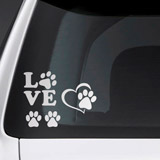 Car & Motorbike Stickers: Set Doggy Love 3