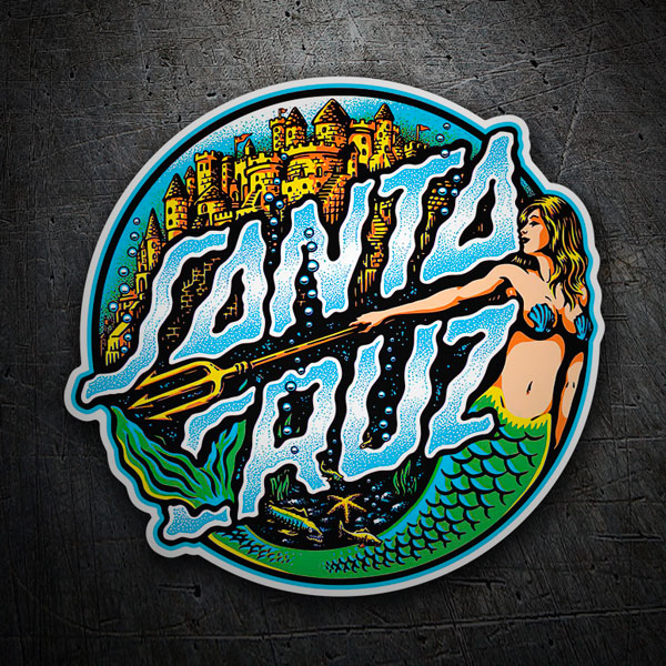 Car & Motorbike Stickers: Santa Cruz Mermaid
