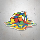 Car & Motorbike Stickers: Melting Rubik's Cube 3