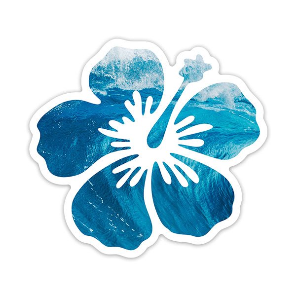 Car & Motorbike Stickers: Surfer Wave Flower