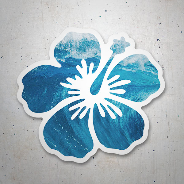 Car & Motorbike Stickers: Surfer Wave Flower