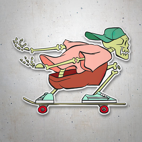 Car & Motorbike Stickers: Skeleton Skating