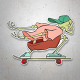 Car & Motorbike Stickers: Skeleton Skating 3