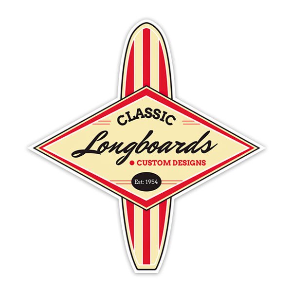 Car & Motorbike Stickers: Surf Classic Longboards