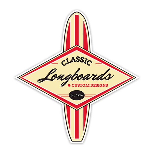Car & Motorbike Stickers: Classic Longboards