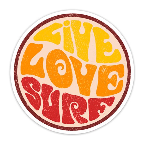 Car & Motorbike Stickers: Live Love Surf