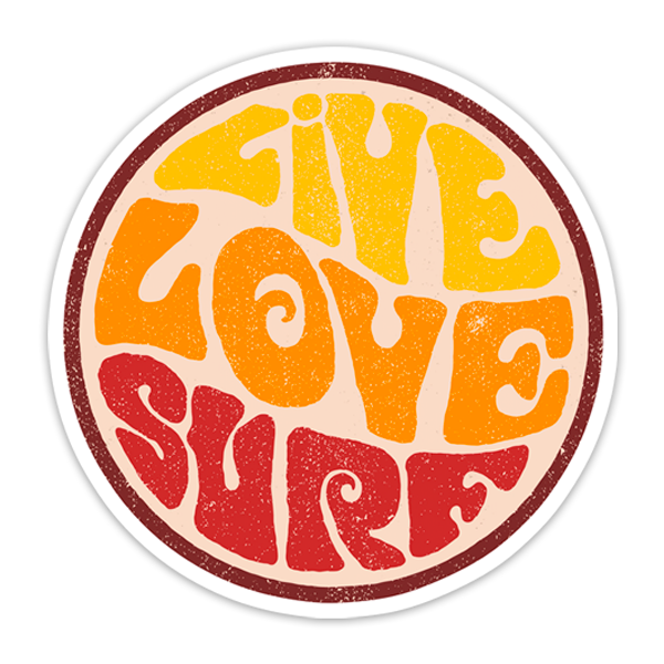Car & Motorbike Stickers: Live Love Surf 0