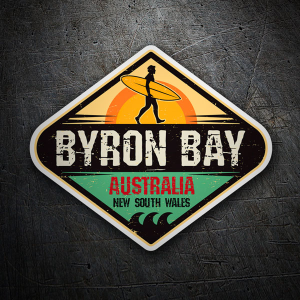 Car & Motorbike Stickers: Surfer in Byron Bay