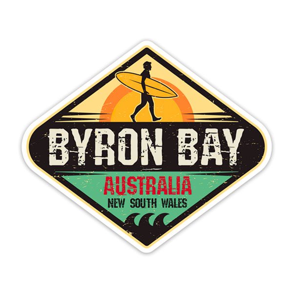 Car & Motorbike Stickers: Surfer in Byron Bay