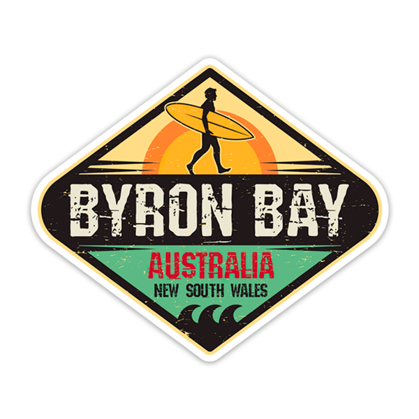 Car & Motorbike Stickers: Surfer in Byron Bay