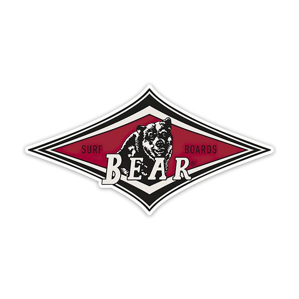 Car & Motorbike Stickers: Surf Boards Bear