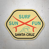 Car & Motorbike Stickers: Santa Cruz Sun, Surf, Fun 3