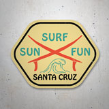 Car & Motorbike Stickers: Santa Cruz Sun, Surf, Fun 3