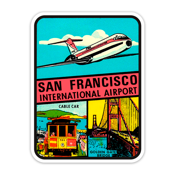 Car & Motorbike Stickers: San Francisco International Airport