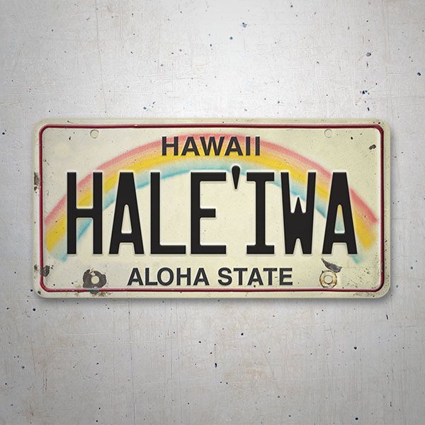 Car & Motorbike Stickers: Haleiwa Aloha State