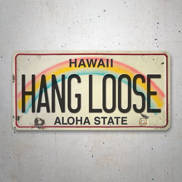 Car & Motorbike Stickers: Hang Loose Aloha State