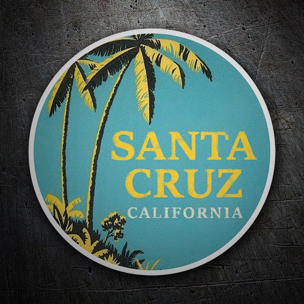 Car & Motorbike Stickers: Santa Cruz California Palm Trees