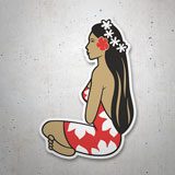 Car & Motorbike Stickers: Hinano Tahiti Hawai Girl 3