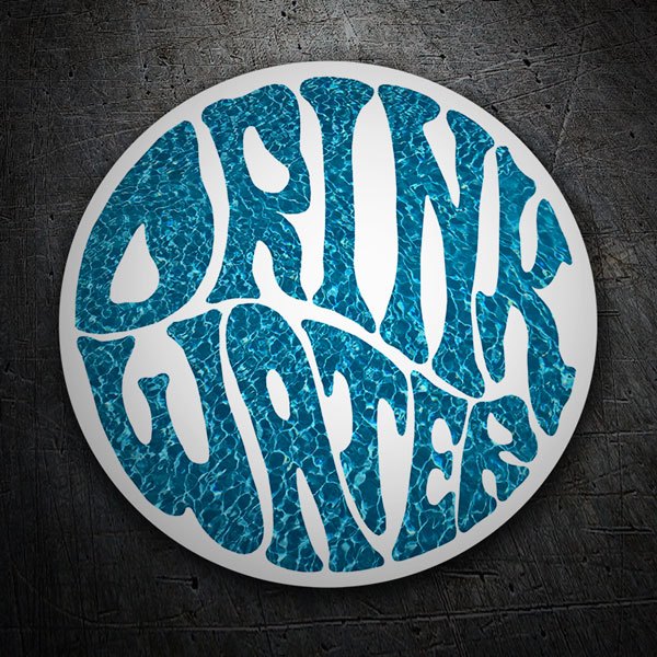 Car & Motorbike Stickers: Drink Water