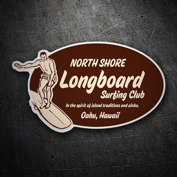 Car & Motorbike Stickers: North Shore Longboard Hawaii