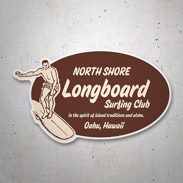 Car & Motorbike Stickers: North Shore Longboard Hawaii