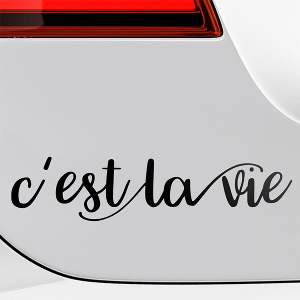 Car & Motorbike Stickers: C'est la vie