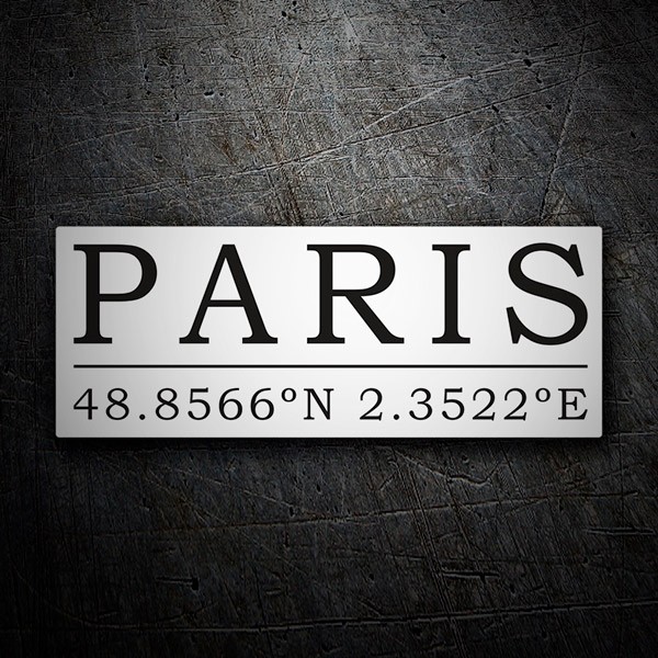 Car & Motorbike Stickers: Paris Coordinates