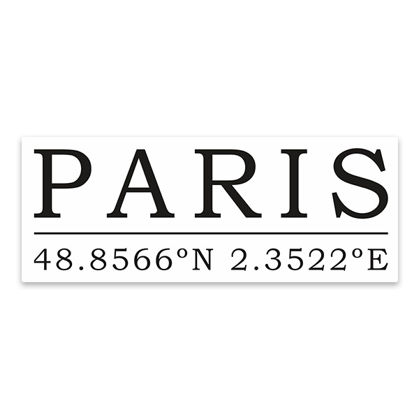 Car & Motorbike Stickers: Paris Coordinates