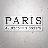 Car & Motorbike Stickers: Paris Coordinates 3