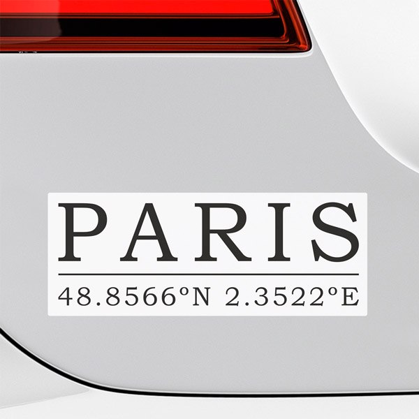 Car & Motorbike Stickers: Paris Coordinates