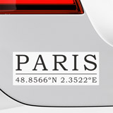 Car & Motorbike Stickers: Paris Coordinates 4