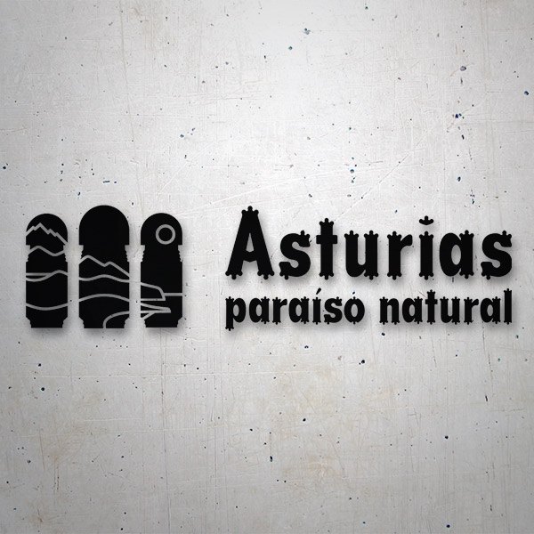 Car & Motorbike Stickers: Asturias, Natural Paradise, slogan
