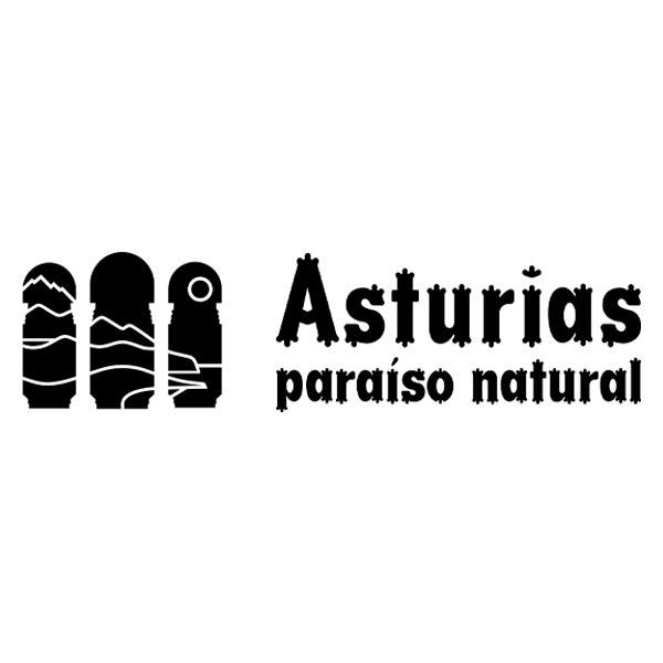 Car & Motorbike Stickers: Asturias, Natural Paradise, slogan