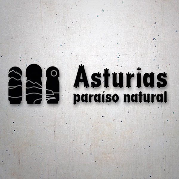Car & Motorbike Stickers: Asturias, Natural Paradise, slogan