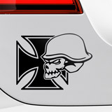 Car & Motorbike Stickers: Iron Cross and Skull 3