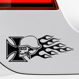Car & Motorbike Stickers: Iron Cross, Skulls and Flames 3