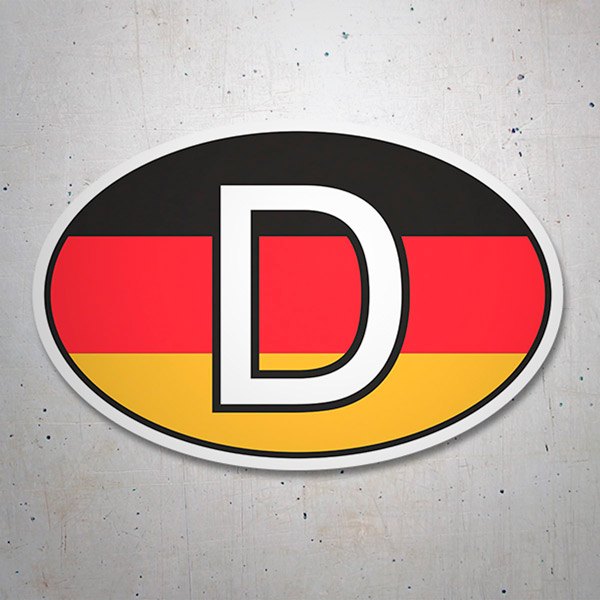 Car & Motorbike Stickers: Oval Flag Germany D