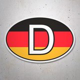 Car & Motorbike Stickers: Oval Flag Germany D 3