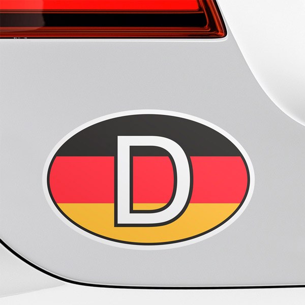 Car & Motorbike Stickers: Oval Flag Germany D