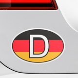 Car & Motorbike Stickers: Oval Flag Germany D 4