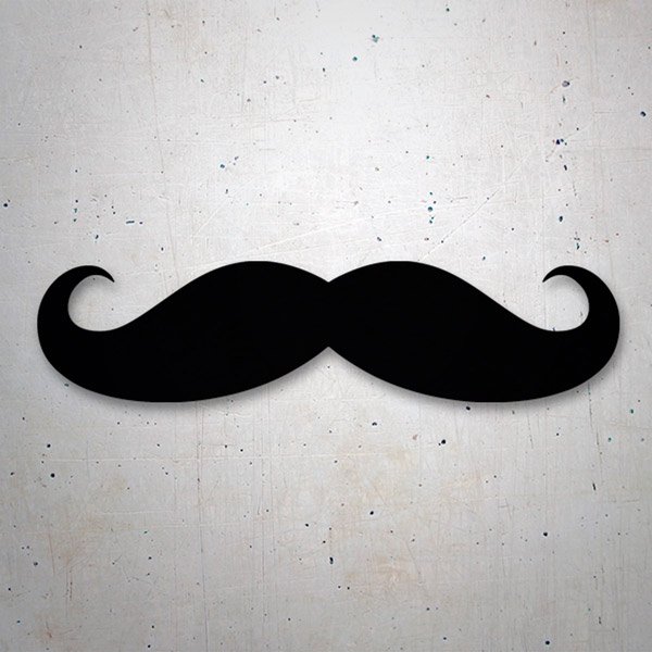 Car & Motorbike Stickers: curly moustache