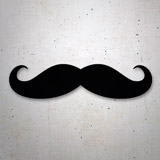 Car & Motorbike Stickers: curly moustache 2