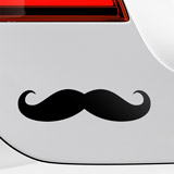 Car & Motorbike Stickers: curly moustache 3