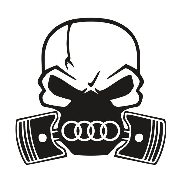 Car & Motorbike Stickers: Skull Audi