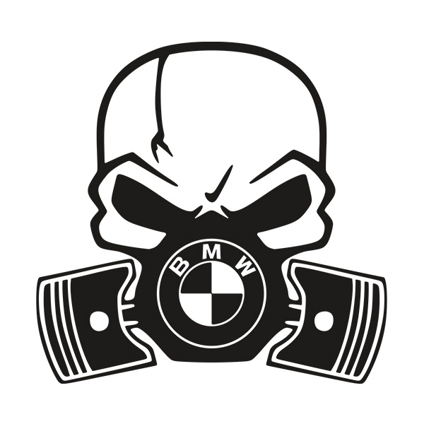 Car & Motorbike Stickers: Skull BMW