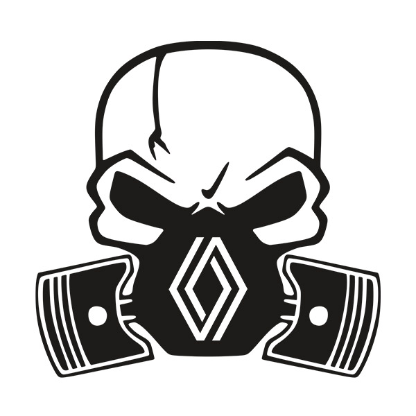 Car & Motorbike Stickers: Skull Renault