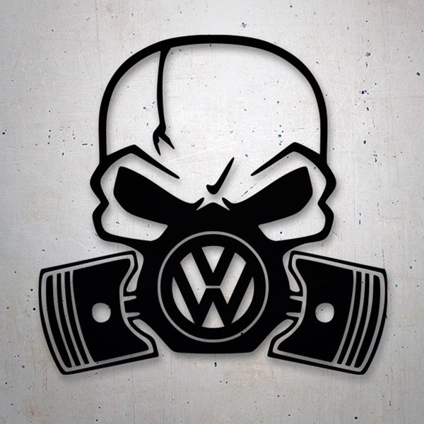 Car & Motorbike Stickers: Skull Volkswagen 0