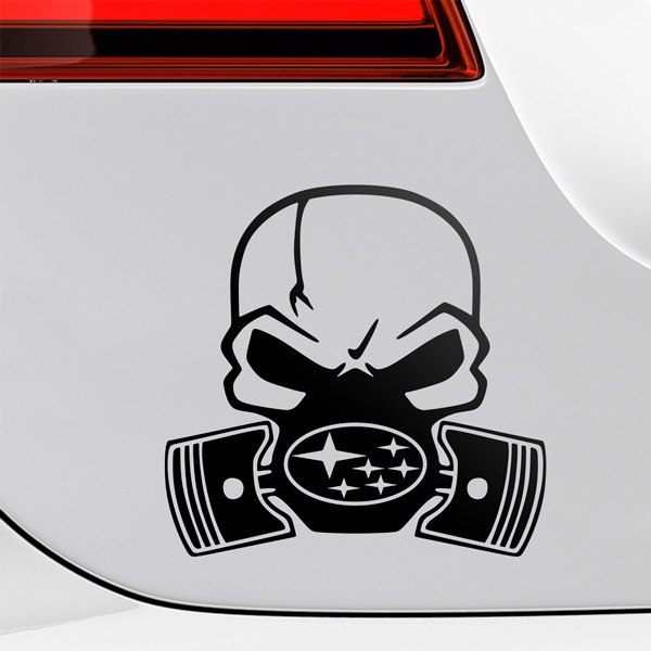 Car & Motorbike Stickers: Skull Subaru
